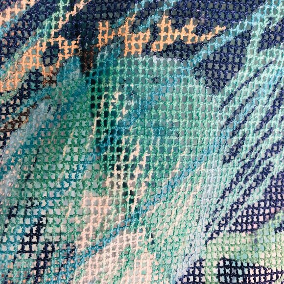 Ali Miles Women's Size PS Petite Small Sheer Knit Floral Top With Tank - Picture 3 of 6